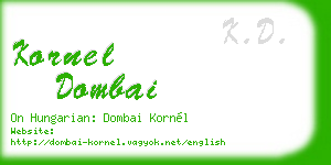 kornel dombai business card